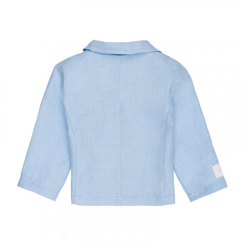 Nanán Giacca in lino azzurra Fino Al -60%