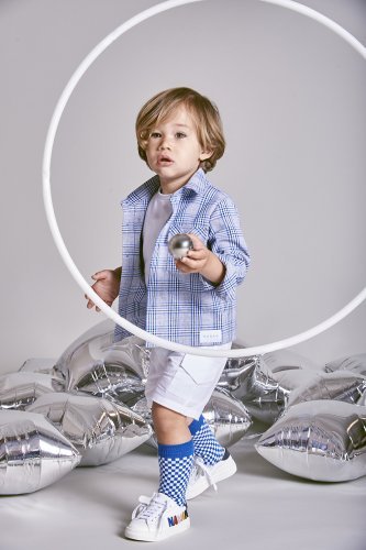Nanán Giacca/camicia scozzese blu Online