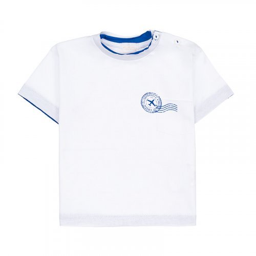 Nanán T-shirt con taschino bianco