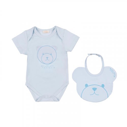 Nanán Confezione regalo azzurra con body e bavaglino