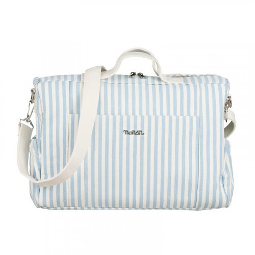 Nanán Borsa passeggio canvas azzurra Outlet
