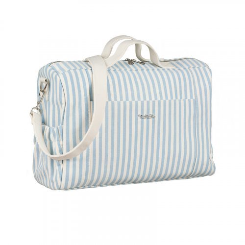 Nanán Borsa passeggio canvas azzurra Outlet