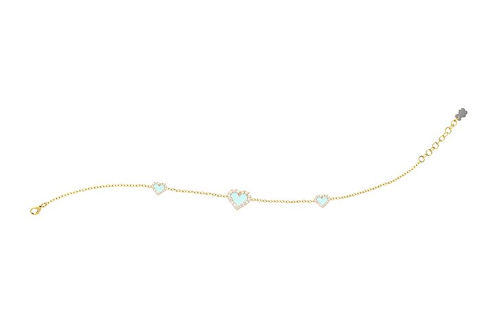 Nanán Bracciale Cuori Azzurri Argento Ultimi tre giorni