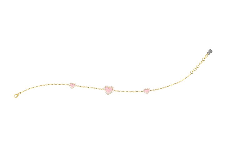 Nanán Bracciale Cuori Rosa Argento Offerta speciale della fabbrica