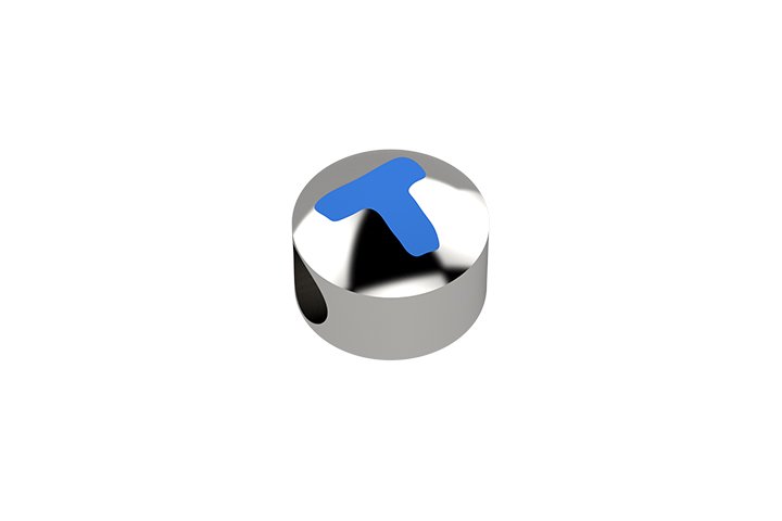 Nanán Cursore lettera azzurra T - Ag 925