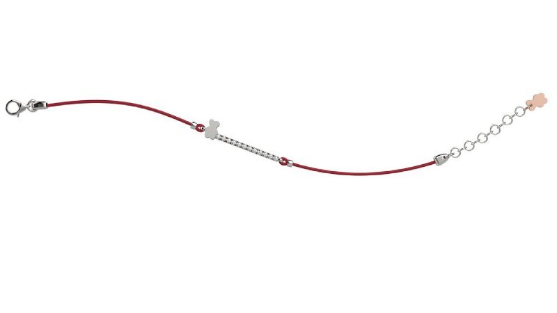Nanán Bracciale Argento 925 - Col Rosso Soddisfazione Garantita