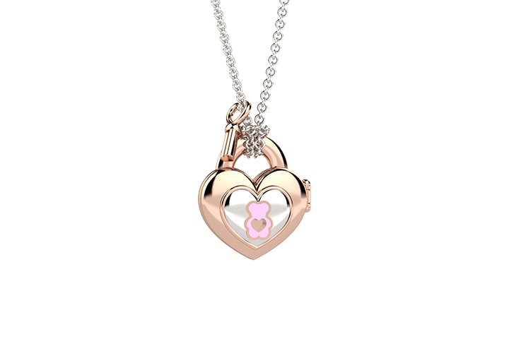 Nanán Pendente "Portami con te" cuore rosa Offerta migliore