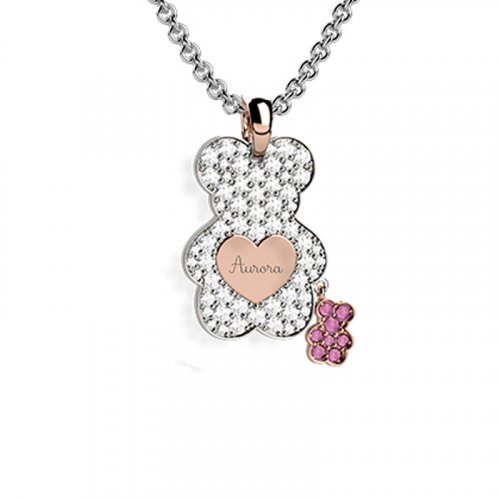 Nanán Pendente Orso Diamanti - Rosa