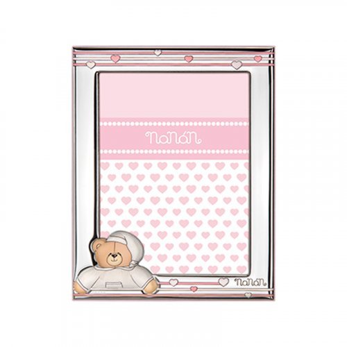 Nanán Cornice Argento Tato rosa 130x180mm Offerte speciali