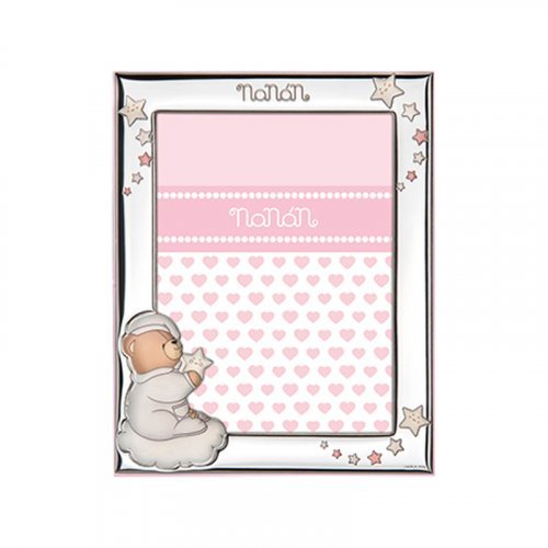 Nanán Cornice Argento Tato rosa 130x180mm Super Saving Price