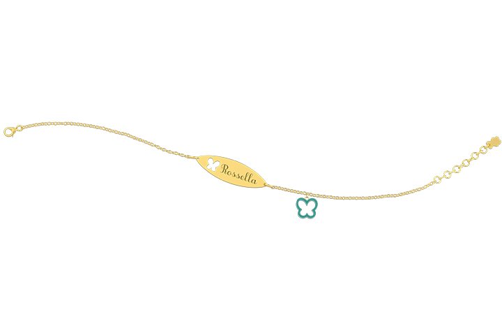 Nanán Bracciale con Targhetta - Charms farfalla azzurra Ultimi tre giorni