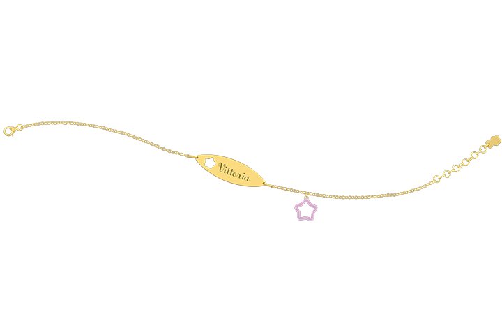 Nanán Bracciale con Targhetta - Charms stella rosa Fino al 50% di sconto