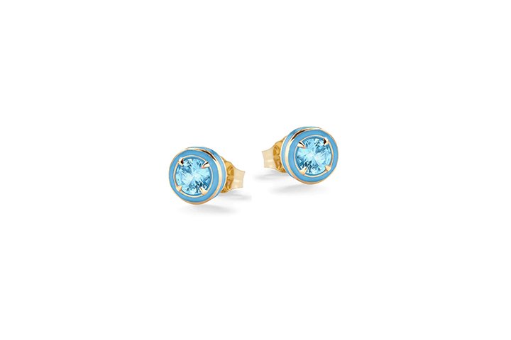 Nanán Orecchini Pietra Brillante Azzurra Argento 50% di sconto con spedizione gratuita