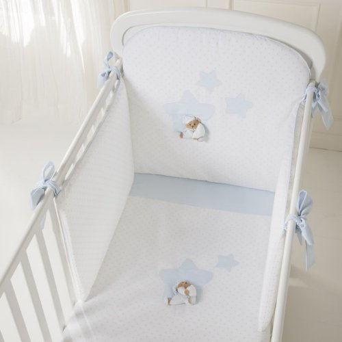 Nanán Set Piumone e Paracolpi 4pz Puccio Star Azzurro