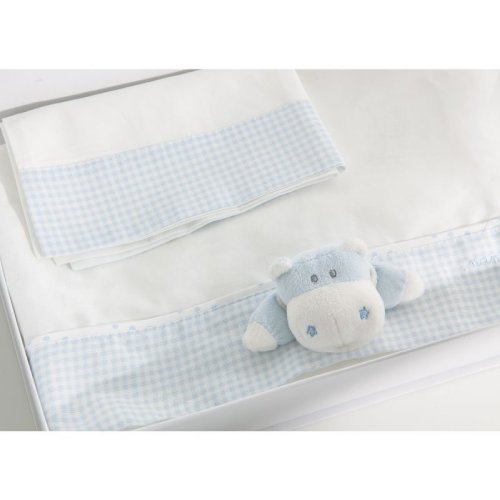 Nanán Set Lenzuola 3pz Carrozzina Bombo Azzurro