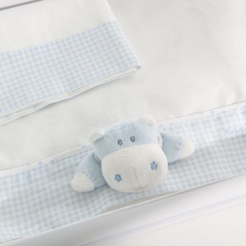 Nanán Set Lenzuola 3pz Carrozzina Bombo Azzurro Offerte speciali