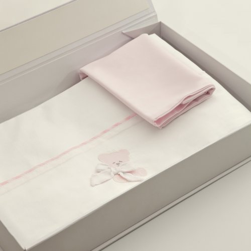 Nanán Gift Promo: Set Lenzuola carrozzina + Copertina carrozzina ROSA Super Saving Price