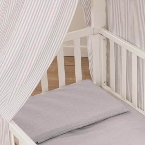 Nanán Set 2Pz Montessori Copripiumone + Federa Grigio Esporta salva