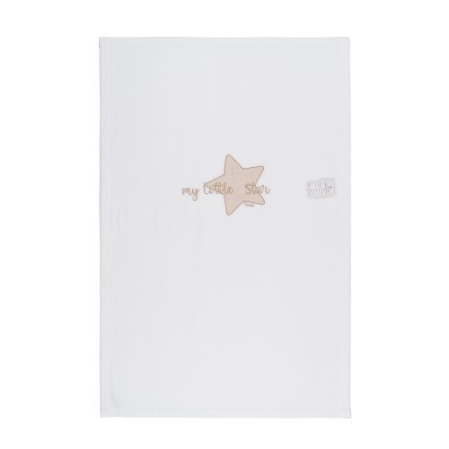 Nanán Coperta letto in pile "My little star" con ricamo beige Duty-free