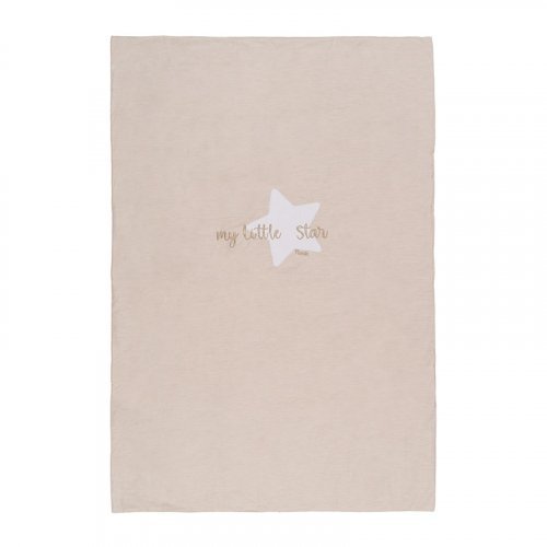 Nanán Coperta letto beige "My little star" in jersey