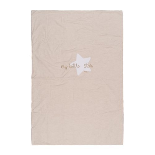 Nanán Coperta letto beige "My little star" in jersey Sconti questo mese