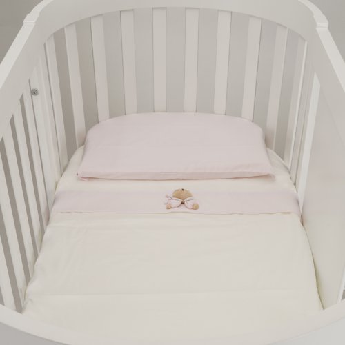 Nanán Lenzuola per Lettino Ovale Set 3pz -Puccio Rosa Novità