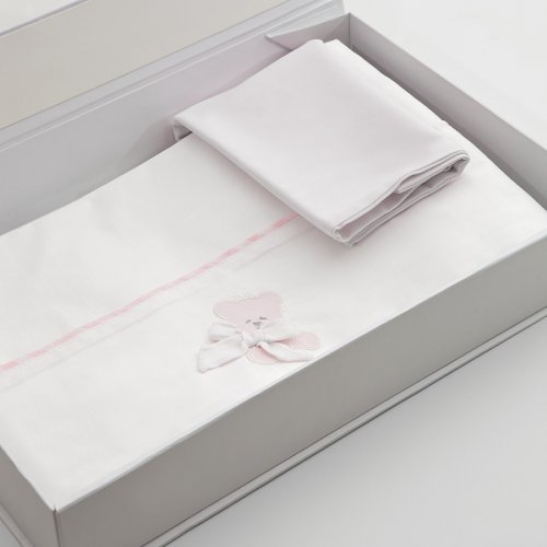 Nanán Lenzuola Carrozzina Coccolo Rosa Sconto
