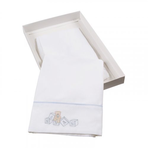 Nanán Set Lenzuola Carrozzina 3 Pz Dadini Azzurro