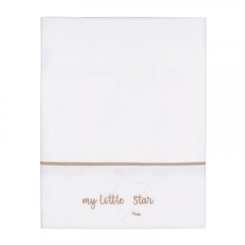 Nanán Set lenzuola carrozzina "My little star" ricamo beige Vendita Calda