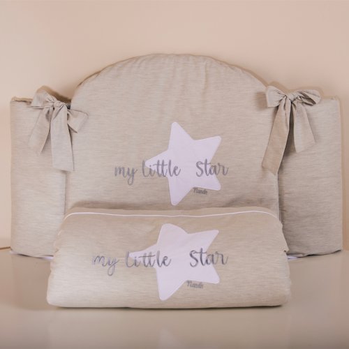 Nanán Set piumone e paracolpi My little Star grigio Moda