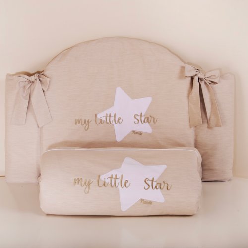 Nanán Set piumone e paracolpi My little Star beige Spedizione gratuita