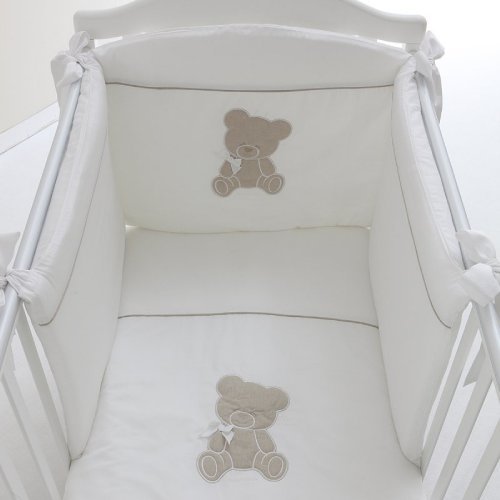 Nanán Set Piumone e Paracolpi 4pz Coccolo Bianco Offerta temporanea