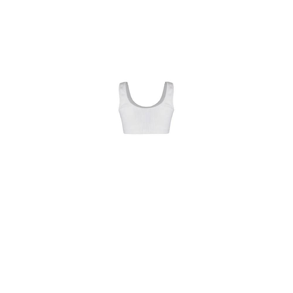 Nineminutes REVERSIBLE – THE TANK CROP COTTON WHITE Qualità