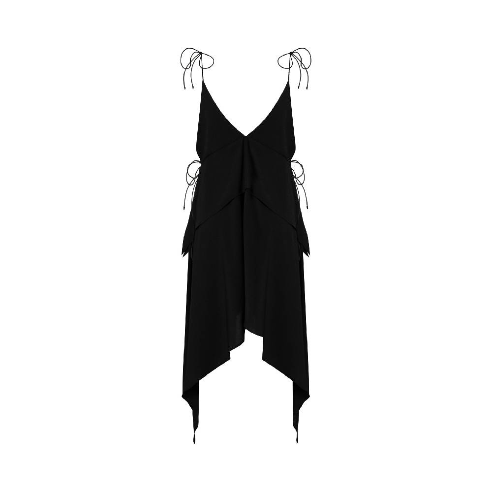 Nineminutes REVERSIBLE – THE PALOMA DRESS CREPE NERO Offerta natalizia