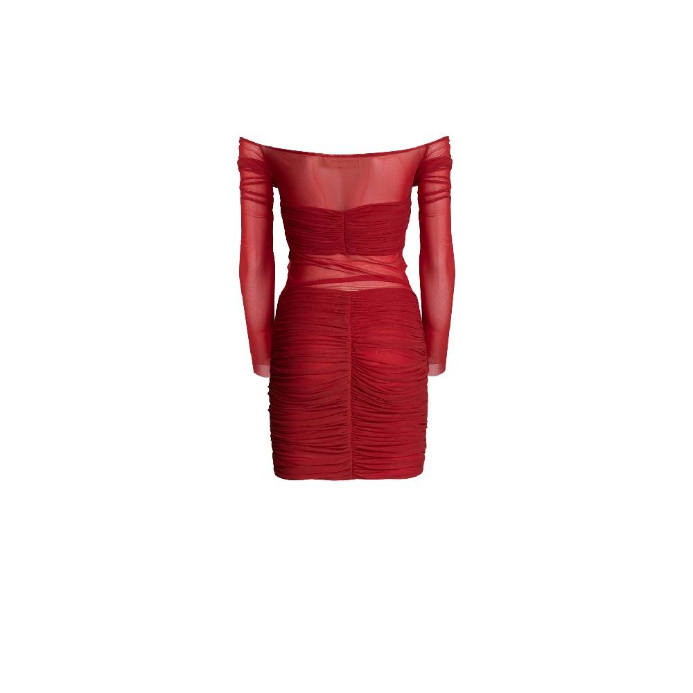 Nineminutes REVERSIBLE – THE BARDOT DRESS MESH ORANGE Moda