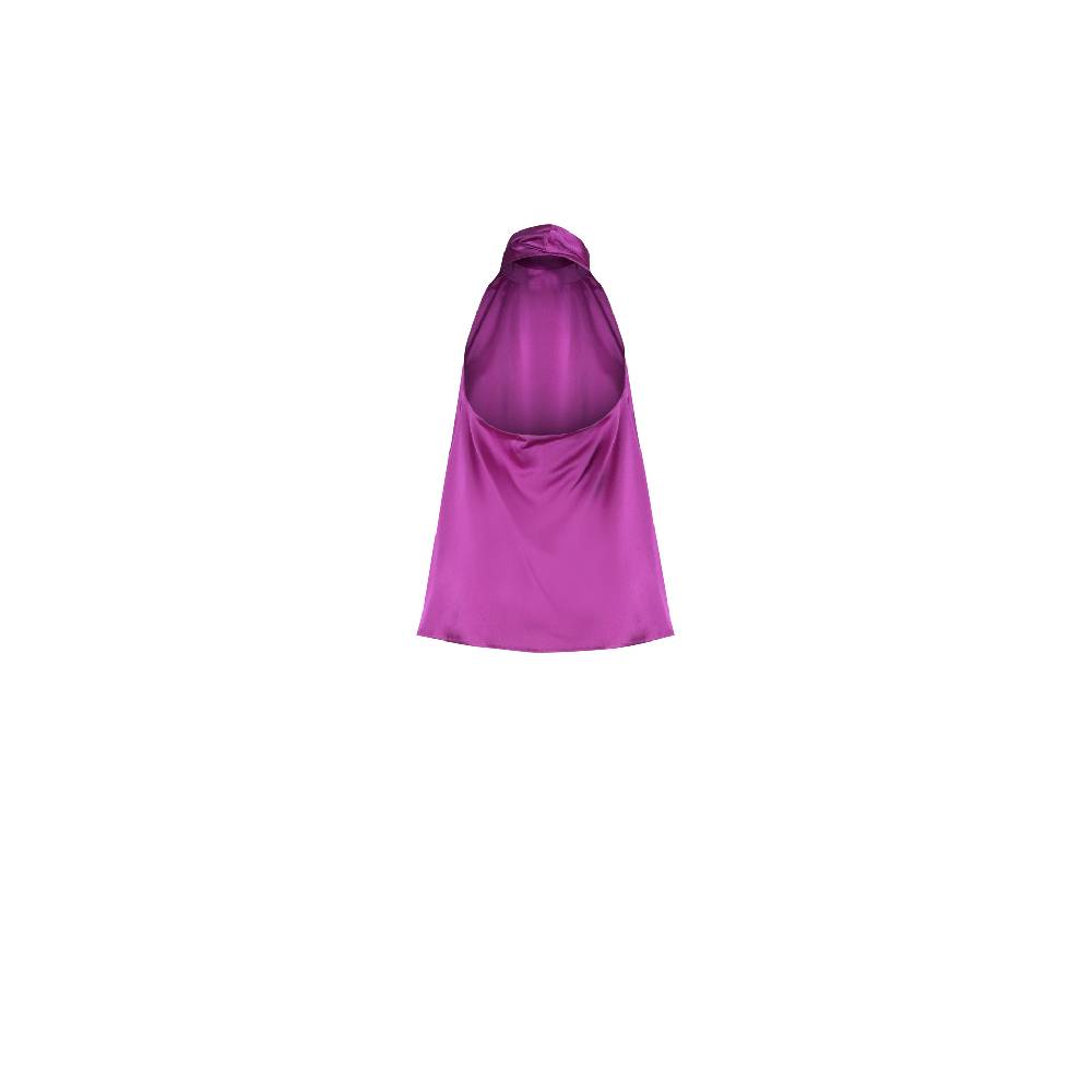 Nineminutes FW22.23 -THE ELVIRA TOP PLUM Vendita Economica
