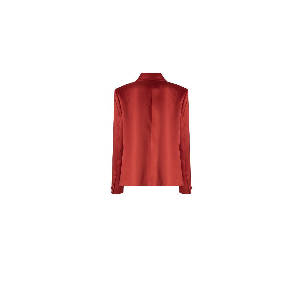 Nineminutes REVERSIBLE -THE MAN CROP SATIN ORANGE In Vendita