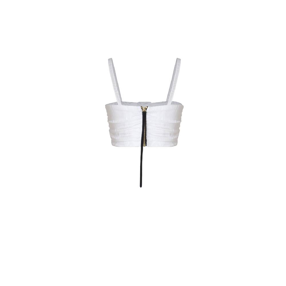 Nineminutes IMNOTPERFECT – THE BRA SILK WHITE MOIRÉ Liquidazione