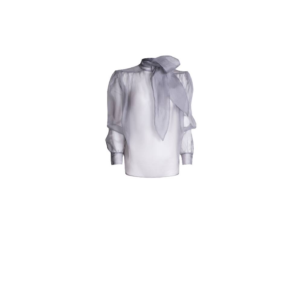 Nineminutes IMNOTPERFECT – THE DANIELLE TOP ORGANZA GREY 50% di sconto con spedizione gratuita