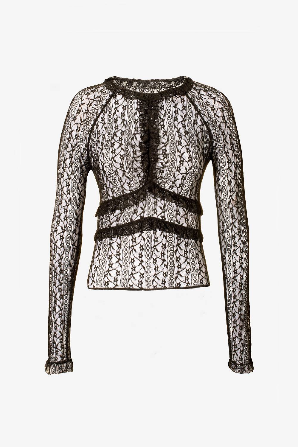 Kristina Ti HOLLY - Undress lace crew-neck T-shirt Cyber Monday