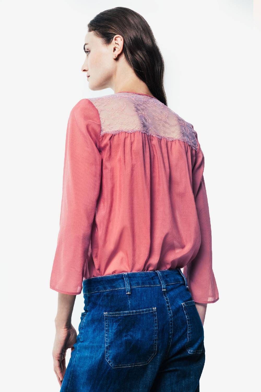 Kristina Ti SOFIA - Blouse with lace Saldi Di Fabbrica