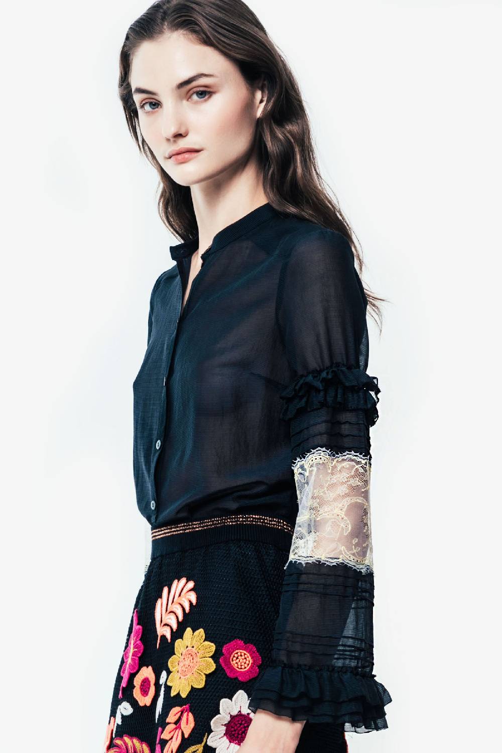 Kristina Ti ANDREA - Blouse with lace Negozio