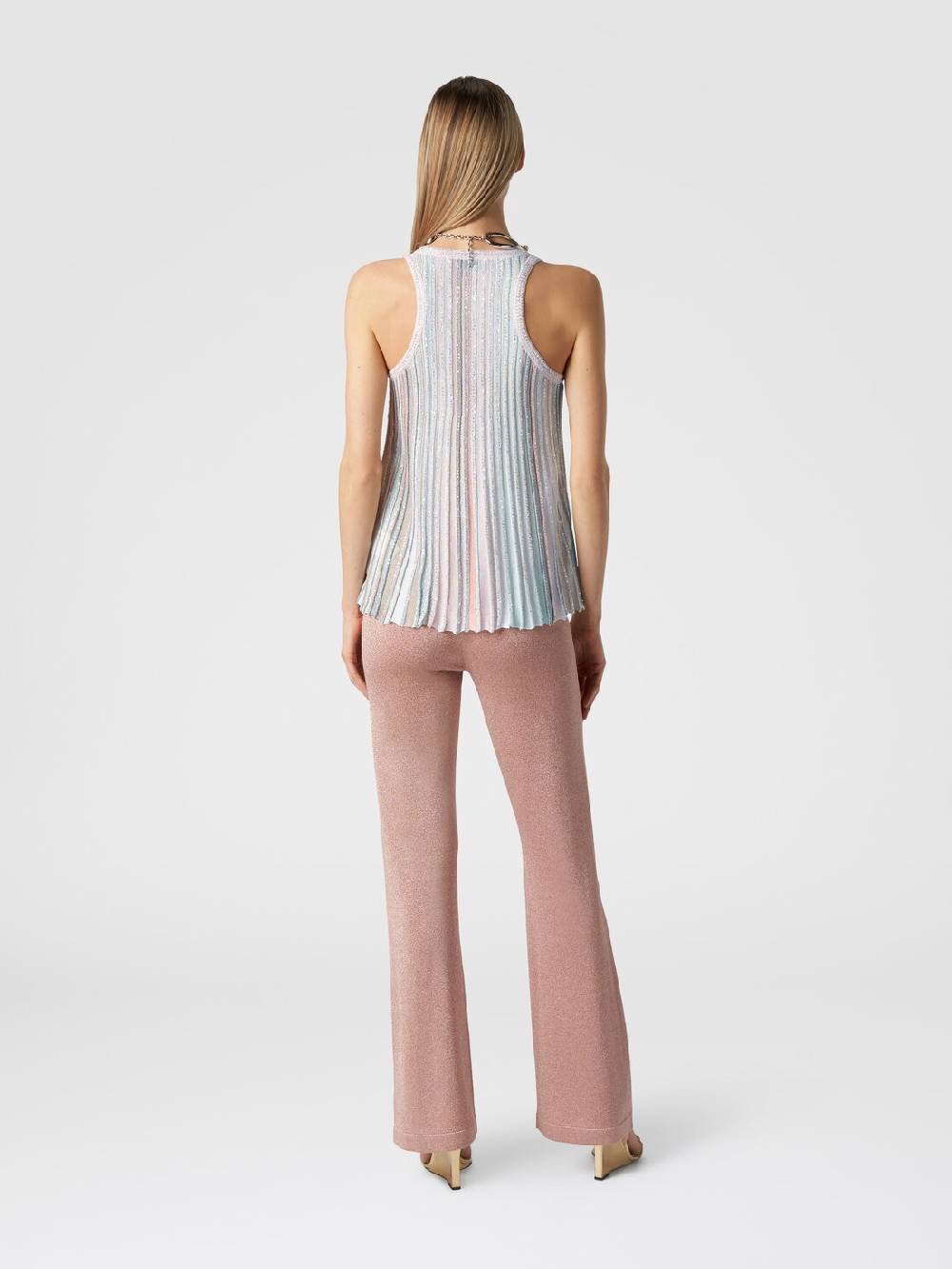 M Missoni Canottiera in maglia a righe verticali con paillettes Flash Sale