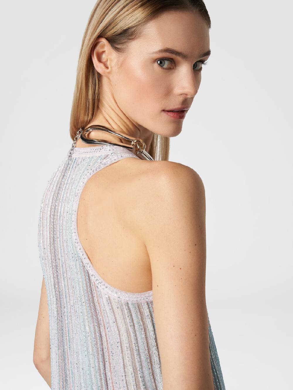 M Missoni Canottiera in maglia a righe verticali con paillettes Flash Sale