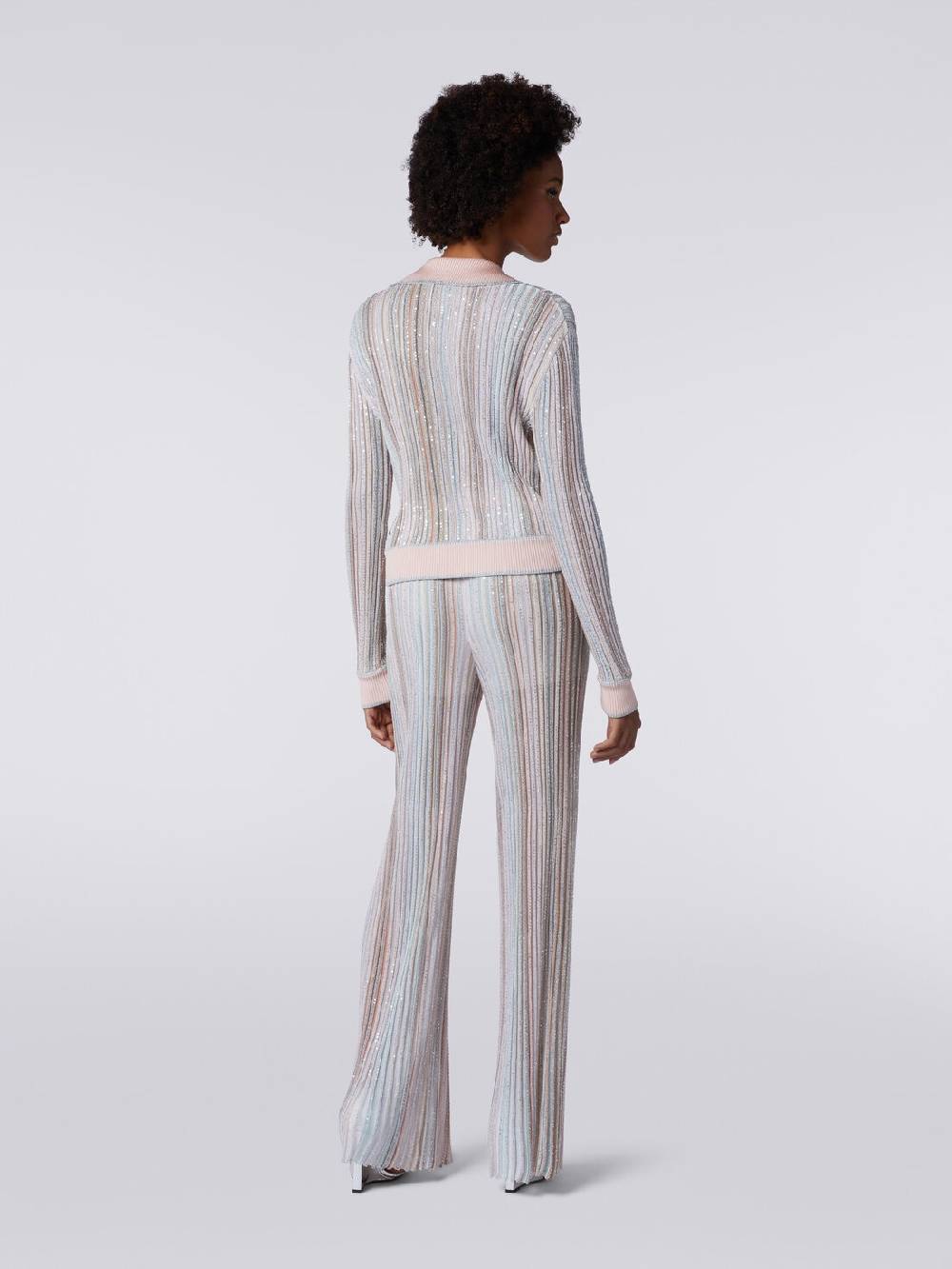 M Missoni Top a maniche lunghe con righe verticali e paillettes Fornitura limitata