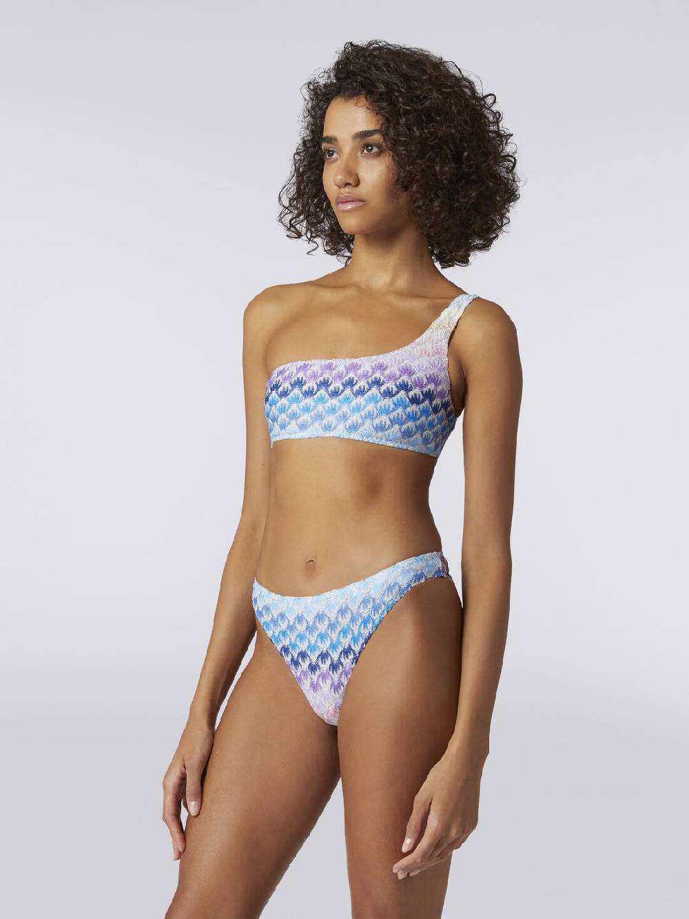 M Missoni Bikini monospalla effetto pizzo dégradé con lurex Offerte giornaliere