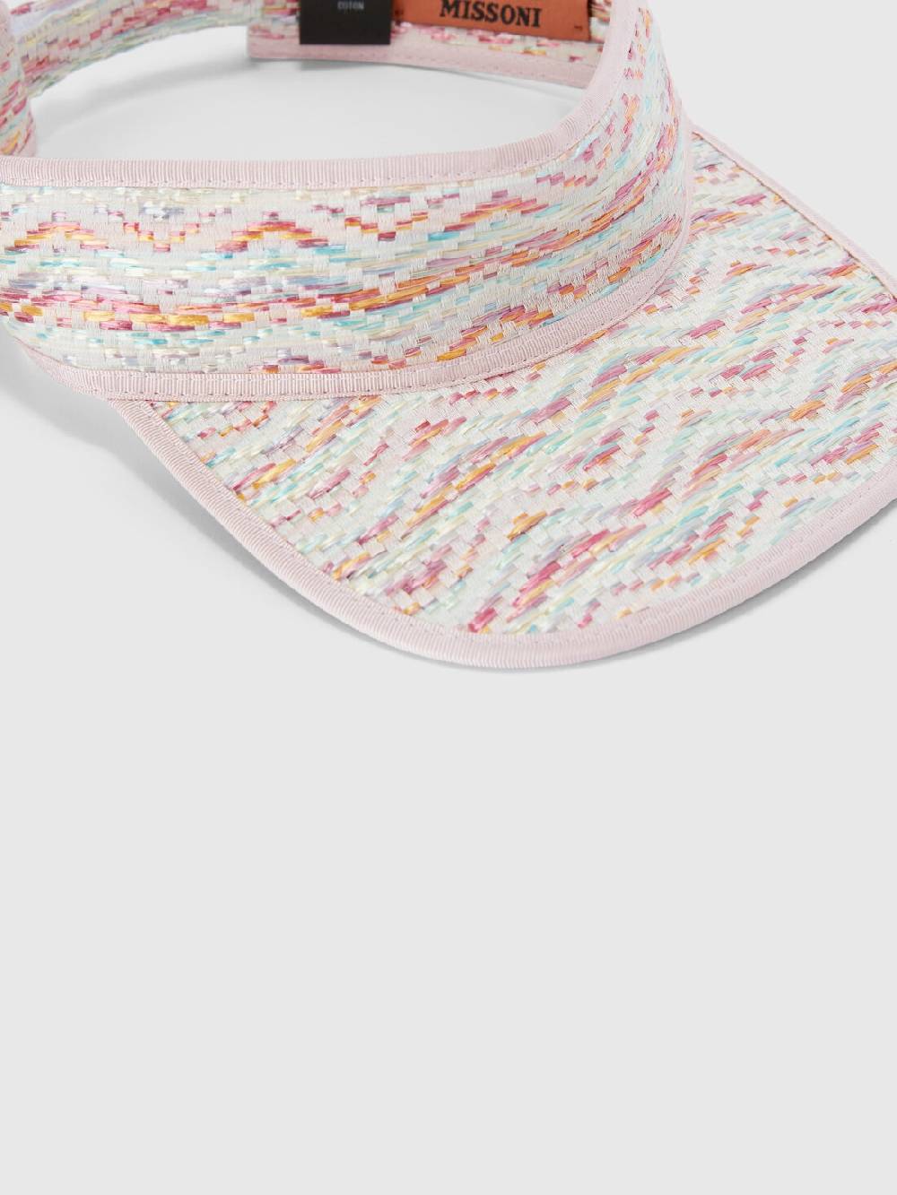 M Missoni Cappello con visiera in viscosa e cotone chevron Italy