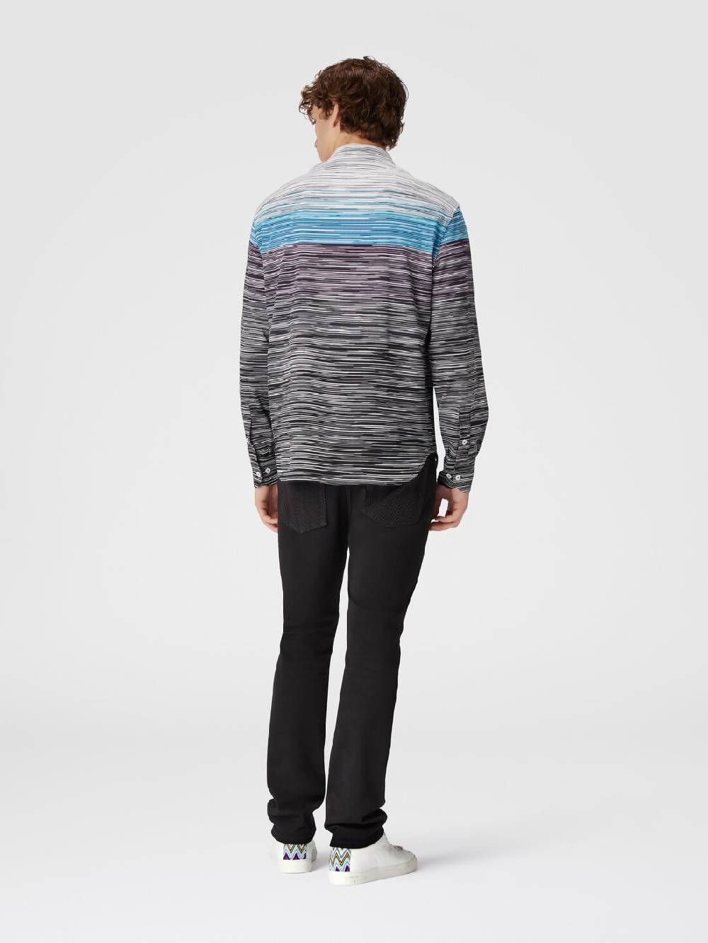 M Missoni Camicia in jersey di cotone fiammato Offerta natalizia