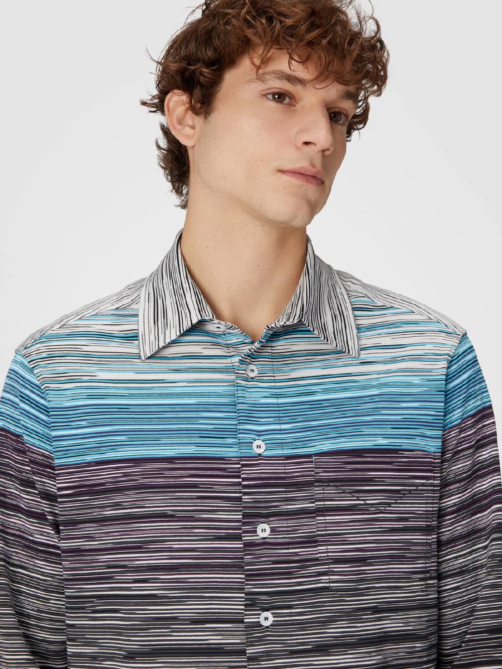 M Missoni Camicia in jersey di cotone fiammato Offerta natalizia