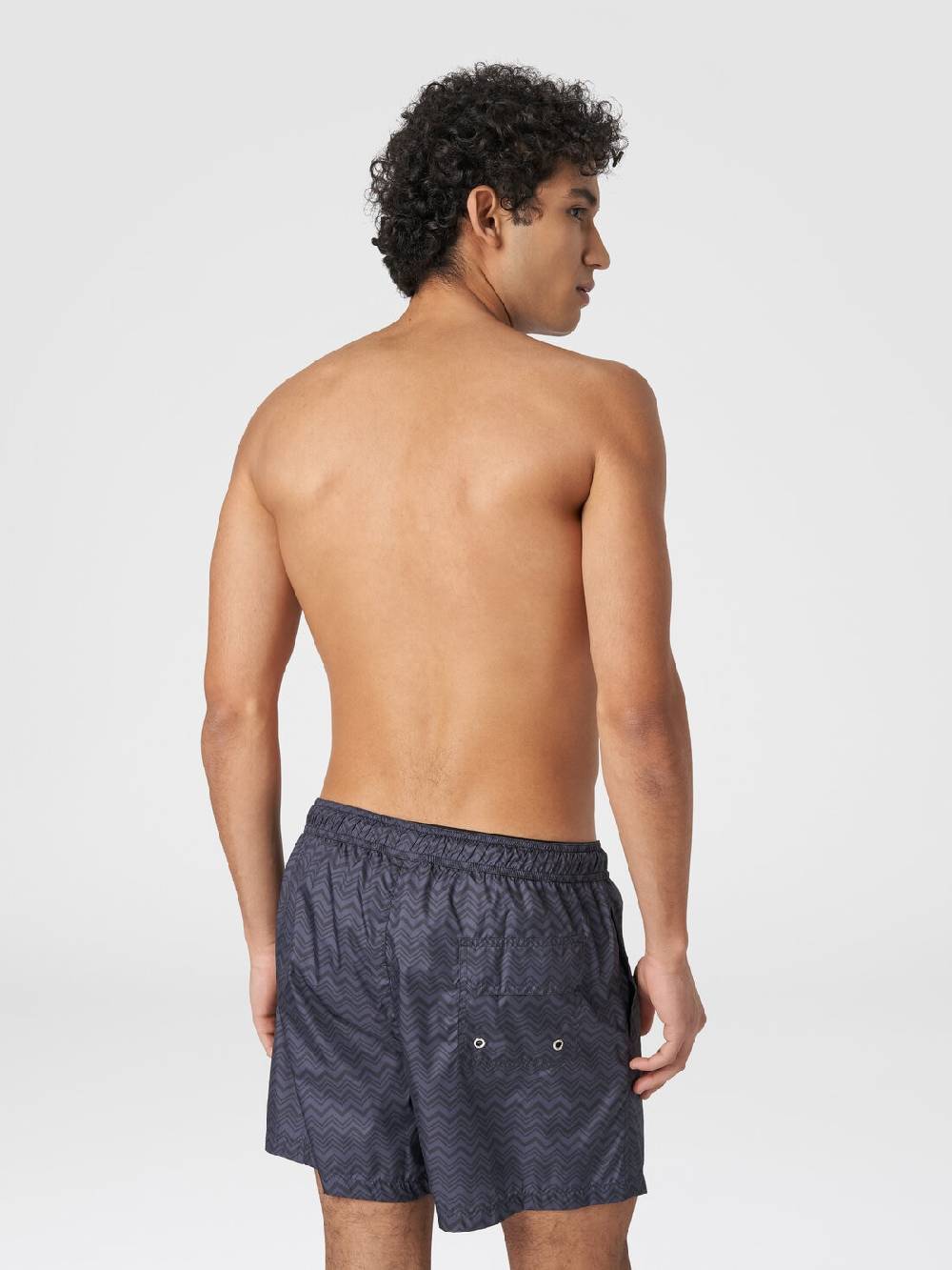 M Missoni Boxer mare con stampa zig zag tonale Consegna Veloce